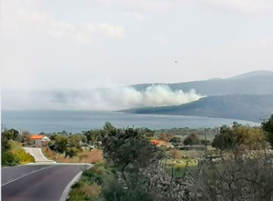 Φωτιά στον Καράβα της Λέσβου