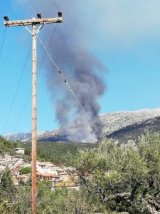 Πυρκαγιά σε εξέλιξη στον ορεινό όγκο του Ταΰγετου