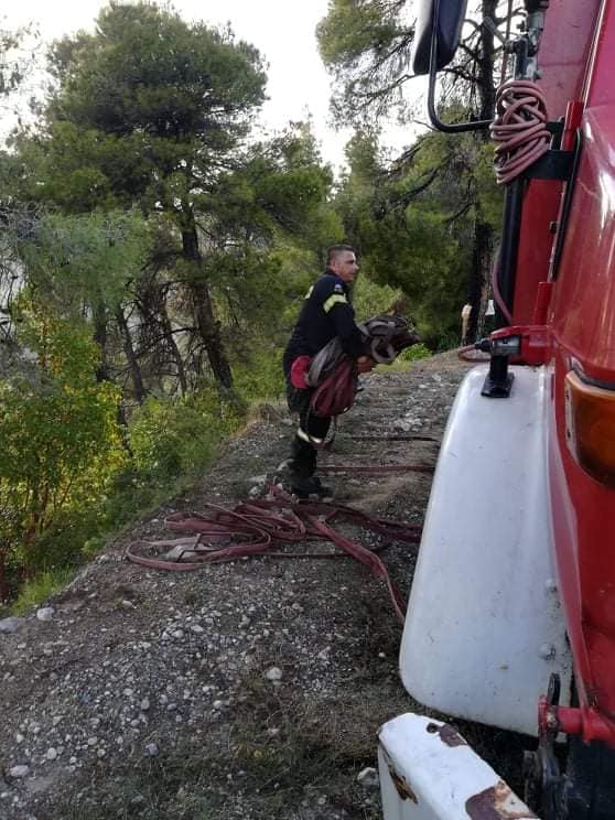 Πυρκαγιά από κεραυνούς στους Κουρκουλούς Ευβοίας