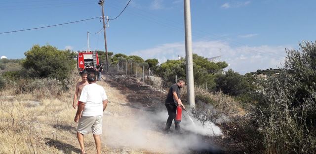 Πυρκαγια σήμερα το πρωί στον Πράσινο Λόφο Αρτέμιδος (φωτό)