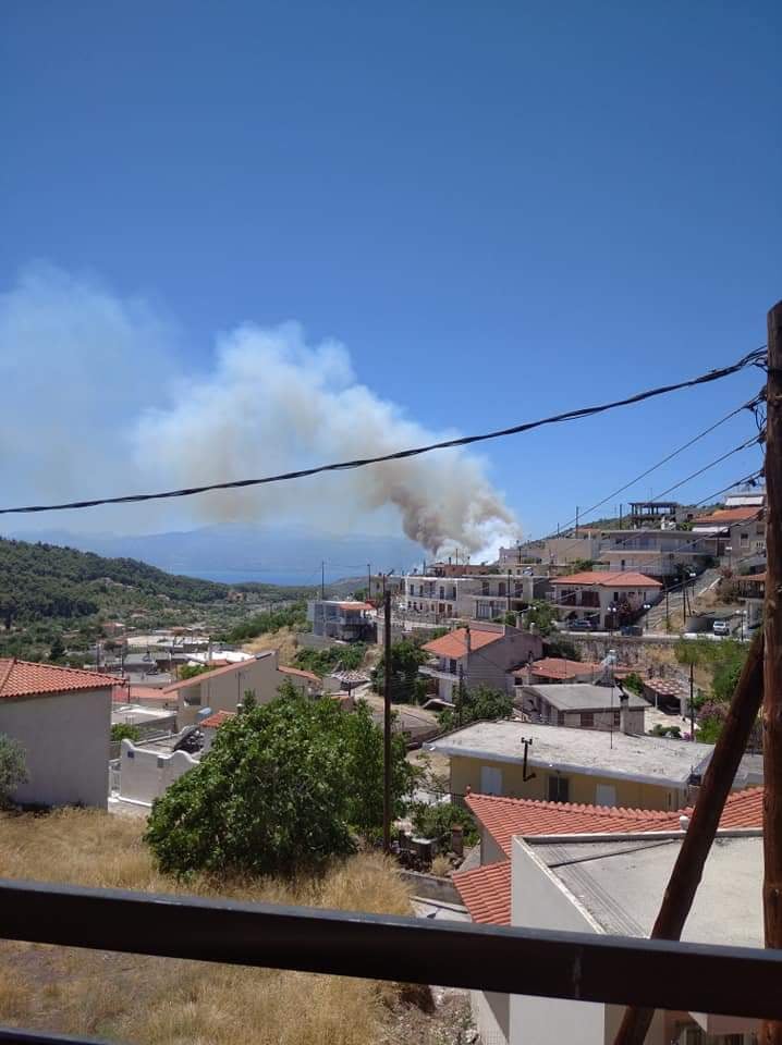 ΕΚΤΑΚΤΟ - Πυρκαγιά στον Κάμπο Καρύστου