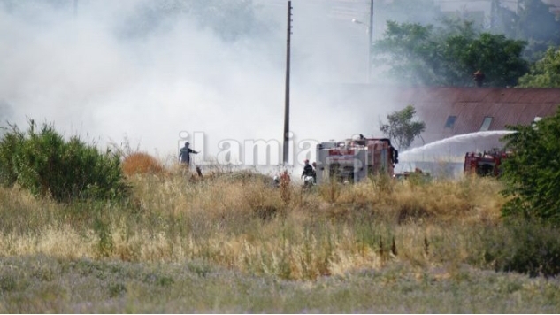 Λαμία : πυρκαγιά στο «Τσαλτάκη» (Φωτογραφίες