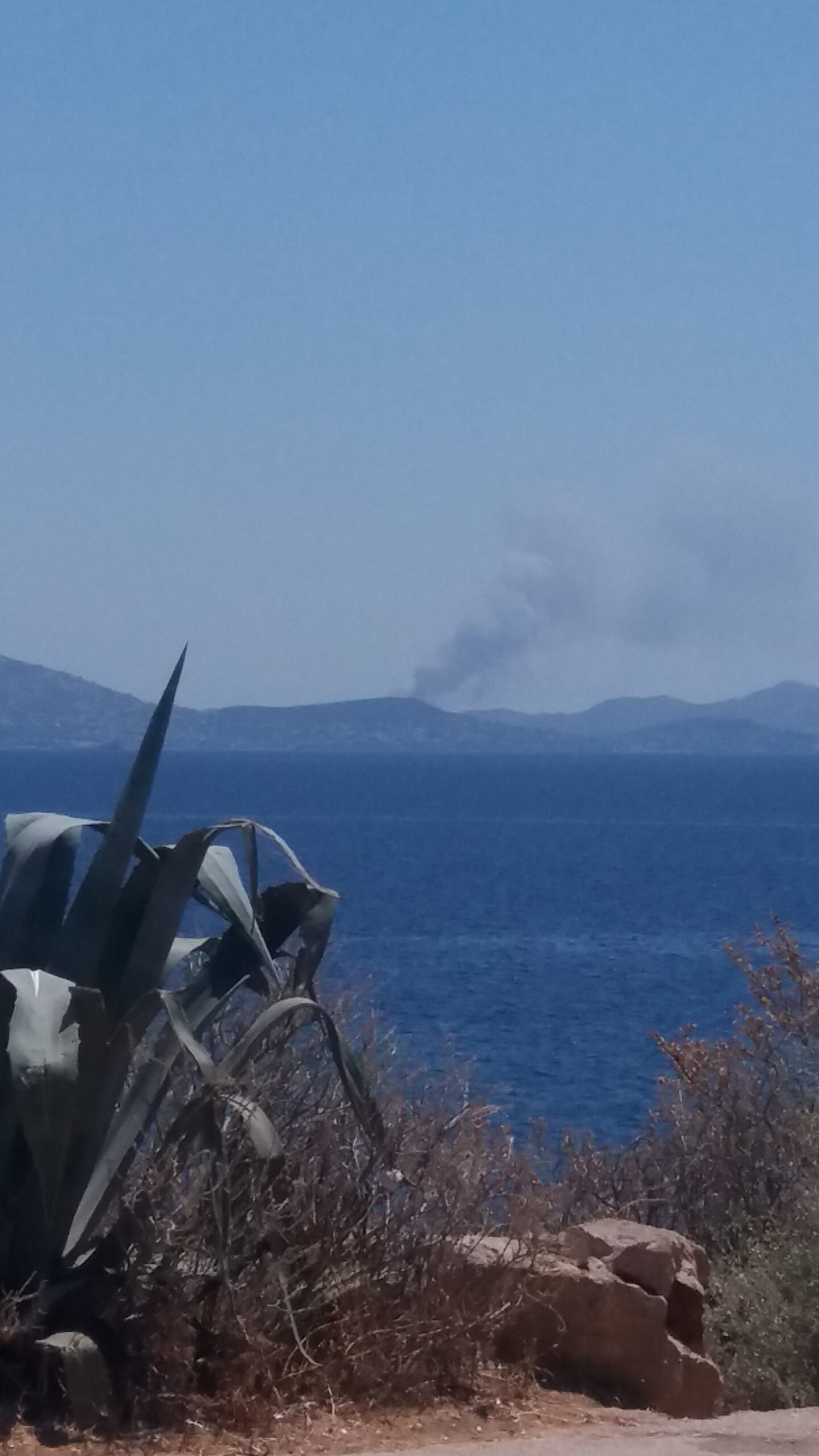 Πυρκαγιά σε εξέλιξη στο Λαύριο Αττικής