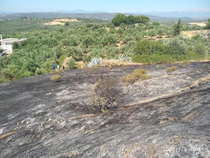 Πυρκαγιά εν υπαίθρω στον Δήμο Ευρωτά