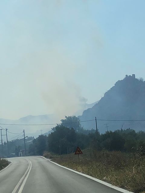 Πυρκαγιά στη Λακωνία - Αναζωπύρωση στην θέση Άγιος Κωνσταντίνος Χωσιαριου (Φώτο)