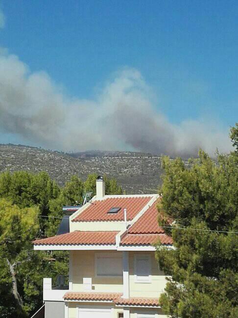 Πυρκαγιά σε Διόνυσο και Νέο Βουτζά - Διακοπές ρεύματος στη Νέα Μάκρη