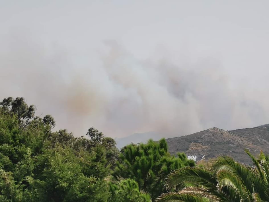 Πυρκαγιά στην περιοχή Μαράθι της Πάρου