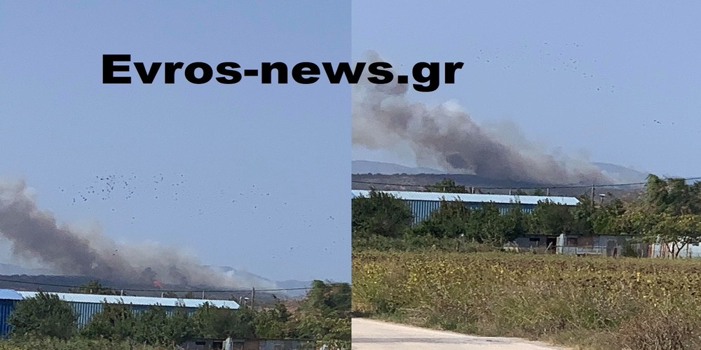 ΕΚΤΑΚΤΟ - Μεγάλη πυρκαγιά μεταξύ Αρδανίου - Καβησσού στον Έβρο