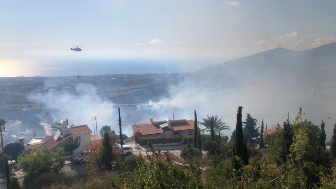 Δεύτερη πυρκαγιά σε λίγες ώρες στην περιοχή βορείως της Πάφου.
