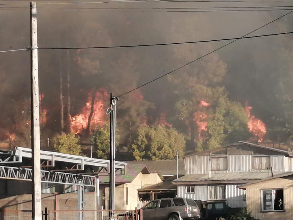 Μεγάλη πυρκαγιά στη Χιλή - Εως τώρα έχει κάψει 15 σπίτια