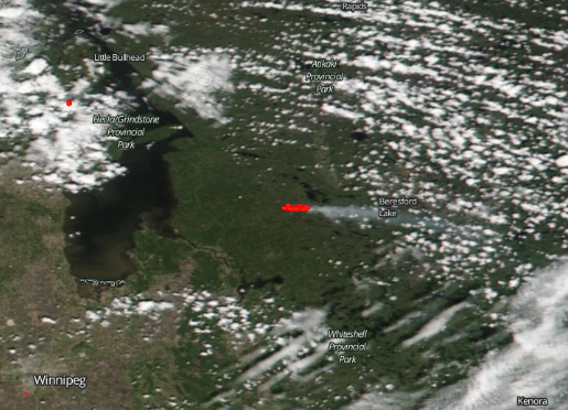 Η πυρκαγιά στη Μανιτόμπα του Καναδά απο δορυφορο NOAA-20