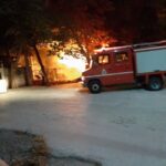 Λάρισα: Συναγερμός μέσα στη νύχτα για πυρκαγια στον σταθμό του ΟΣΕ