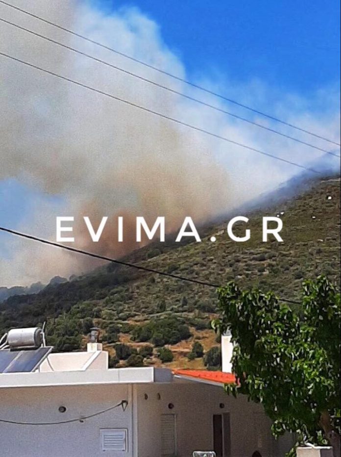 Φωτογραφικό υλικό από την πυρκαγιά στην Κάρυστο Ευβοίας - Κοντά στα σπίτια η φωτιά