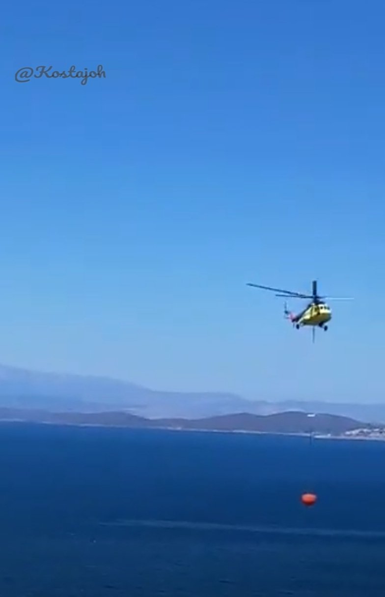 Mi-8 επιχειρεί σε πυρκαγιά στην Χίο