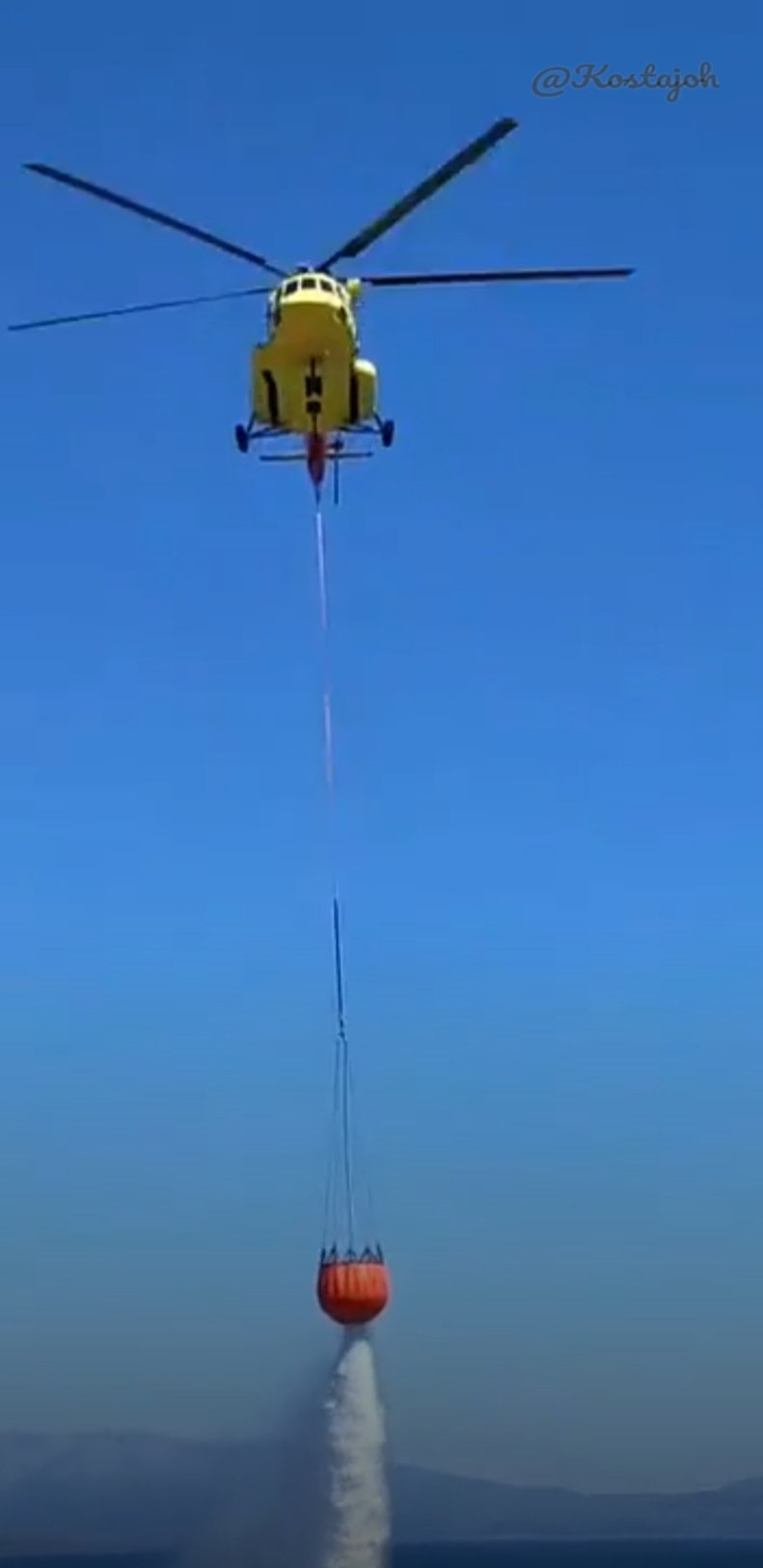 Mi-8 επιχειρεί σε πυρκαγιά στην Χίο