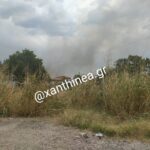 Μεγάλη πυρκαγιά σε φυτώριο της Ξάνθης