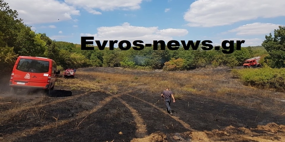 Πυρκαγιά σε δασώδη περιοχή στο χωριό Κισσάριο Εβρου