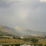 Πυρκαγιά στην περιοχή της Γαλάτιστας από κεραυνό (βίντεο)