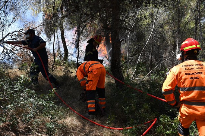 Πυρκαγιά στον Πολιχνίτο Μυτιλήνης