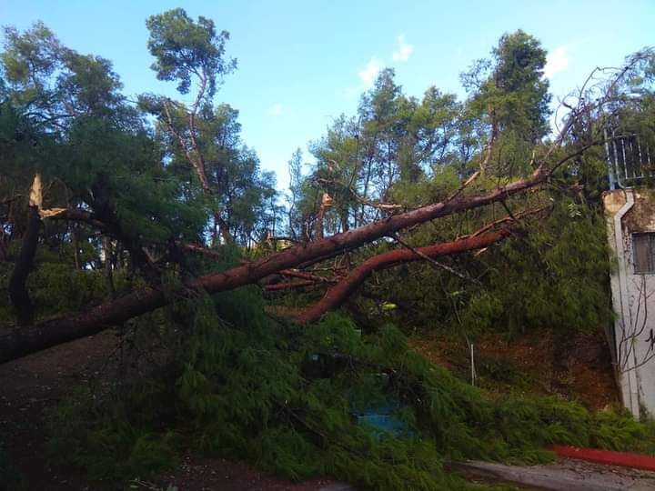 Νέα ιωνια: Βομβαρδισμένη μοιάζει η περιοχή της πλατείας Ευαγγελιστρίας.