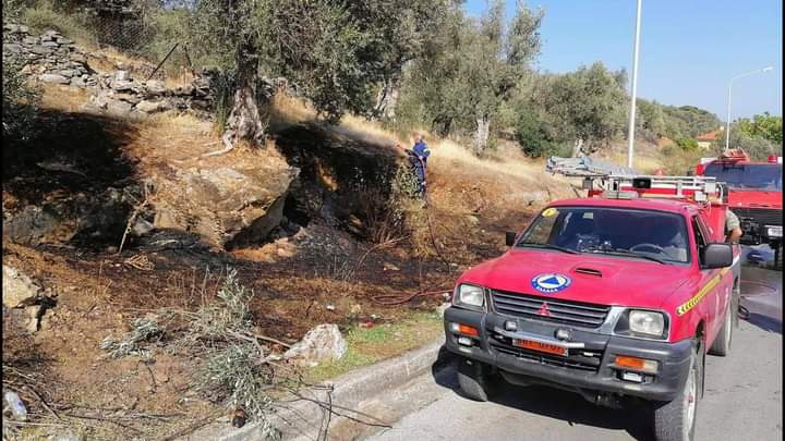 Πυρκαγιά εν υπαίθρω στην Μυτιλήνη