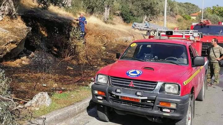 Πυρκαγιά εν υπαίθρω στην Μυτιλήνη