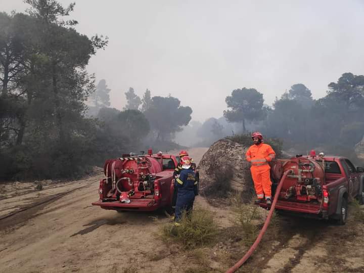 Φωτογραφικό υλικό από την πυρκαγιά στην Χαλκιδική