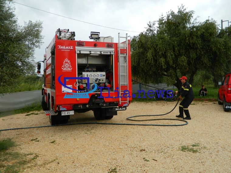 Πυρκαγιά σε επιχείρηση ηχητικού εξοπλισμού στην Αμαλιάδα.(φωτο)