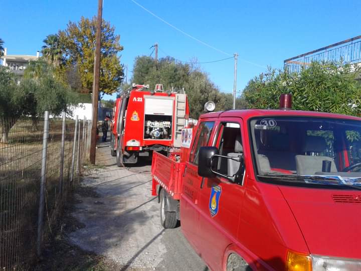 Πυρκαγιά εν ύπαιθρω στην Ερέτρια Εύβοιας.(φωτο)