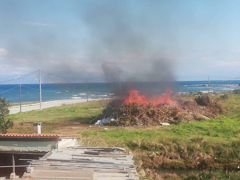 Πυρκαγιά σε ξερά χόρτα στις Αλυκές