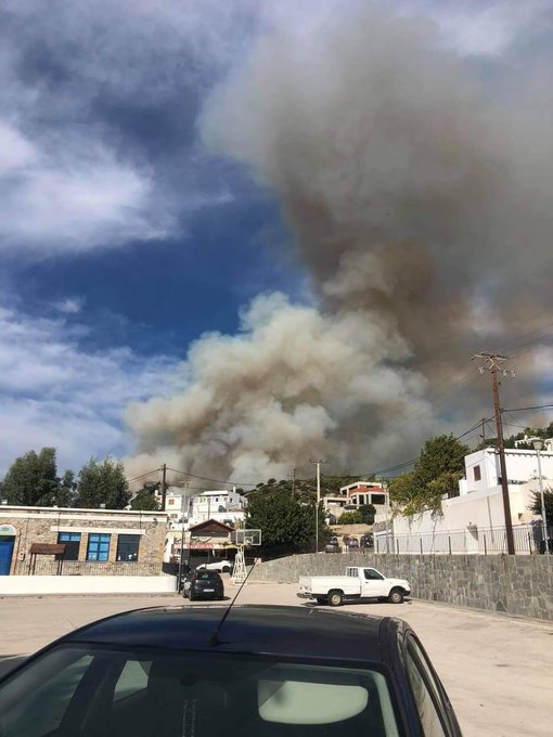 Πυρκαγιά σε δασική έκταση στο Ασκληπιείο Ρόδου