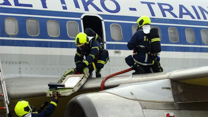 "Ατύχημα Αεροσκάφους στον Αερολιμένα" περιελάμβανε η άσκηση ετοιμότητας από το Πυροσβεστικό Σώμα