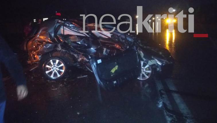 Σφοδρή σύγκρουση δυο οχημάτων στην Ηρακλείου-Μοιρών: Ένας σοβαρά τραυματίας.(φωτο)
