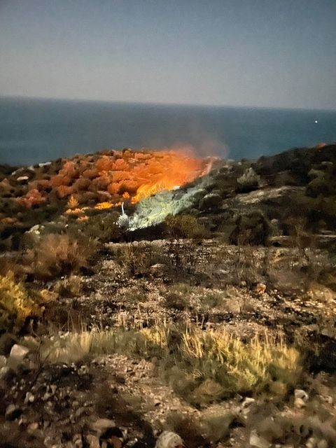 Πυρκαγιά στη περιοχή Κακορεμα Σάμου (Φώτο)