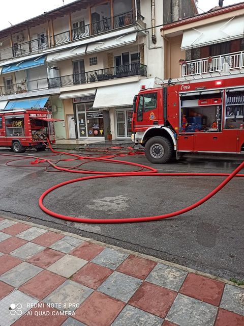 Πυρκαγιά σε σπίτι στο κέντρο της Λεπτοκαρυάς (Φώτος απο το συμβάν)