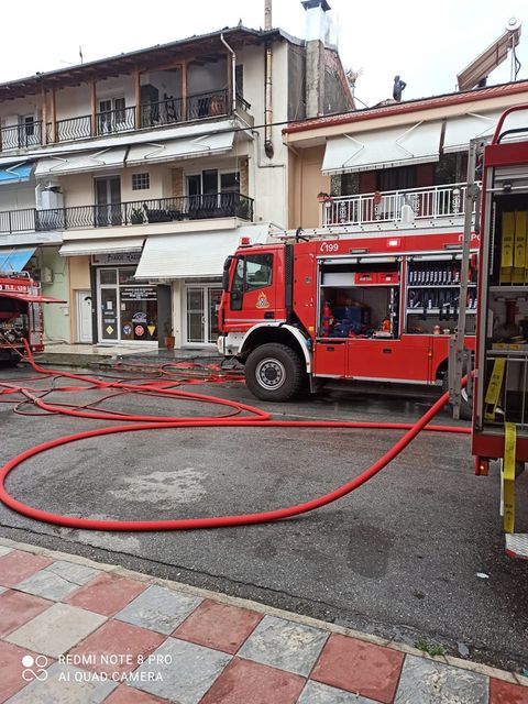 Πυρκαγιά σε σπίτι στο κέντρο της Λεπτοκαρυάς (Φώτος απο το συμβάν)