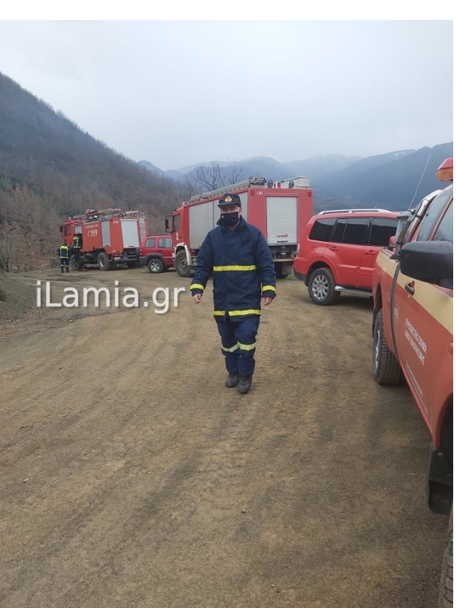 Κατάσβεσθη η δασική πυρκαγιά στο Περιβόλι Σπερχειάδας (Φωτο)