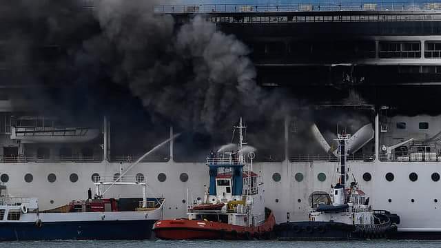 Κερκυρα - Υπο έλεγχο η πυρκαγιά στο κρουαζιερόπλοιο