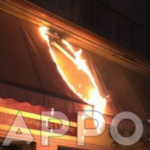 Μεσσηνία: Πυρκαγιά από αερόστατο στο κέντρο της Καλαμάτας (Φώτο)