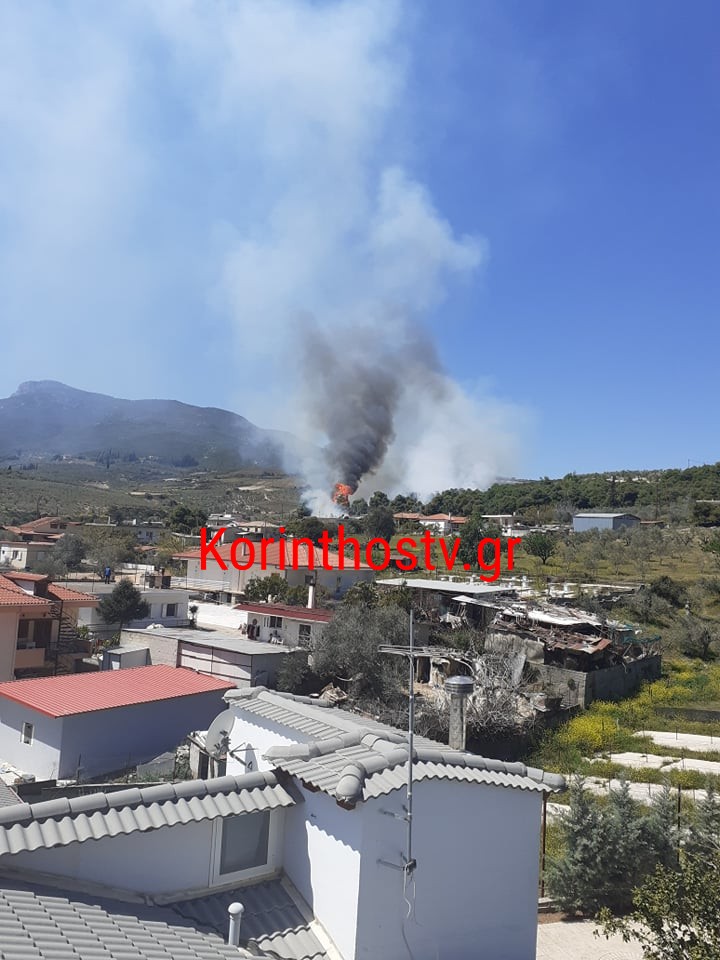 Νεα πυρκαγιά σε δασική έκταση στο Καλέντζι Κορινθίας