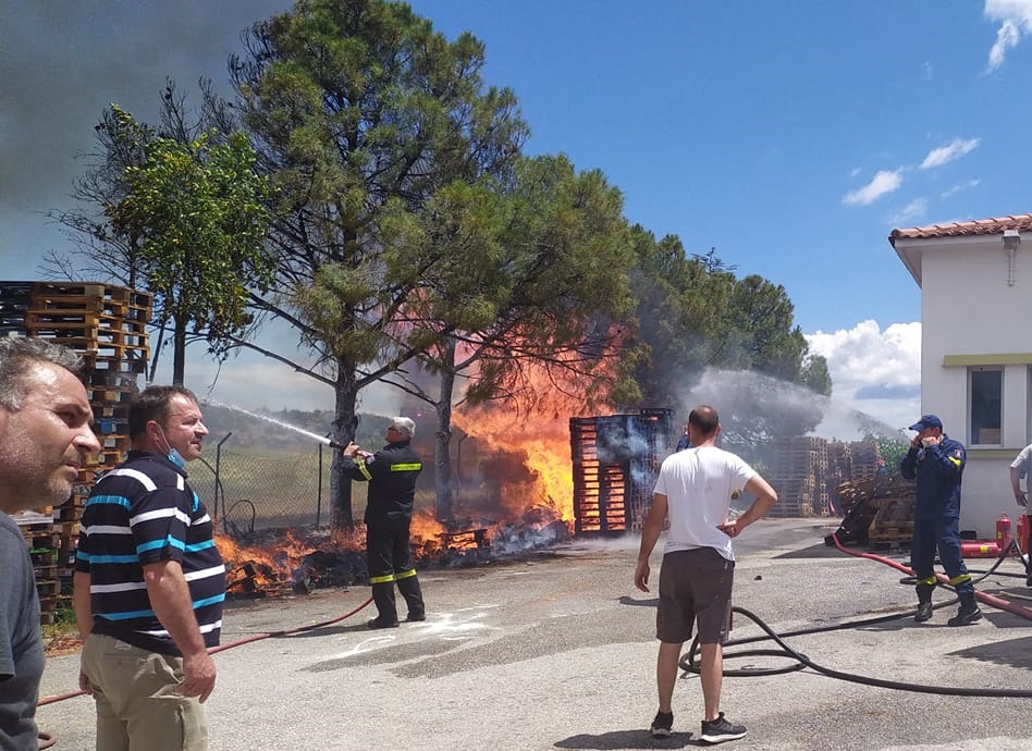 Πυρκαγιά στο μελισσοκομικό συνεταιρισμό Νικήτης στη Χαλκιδική