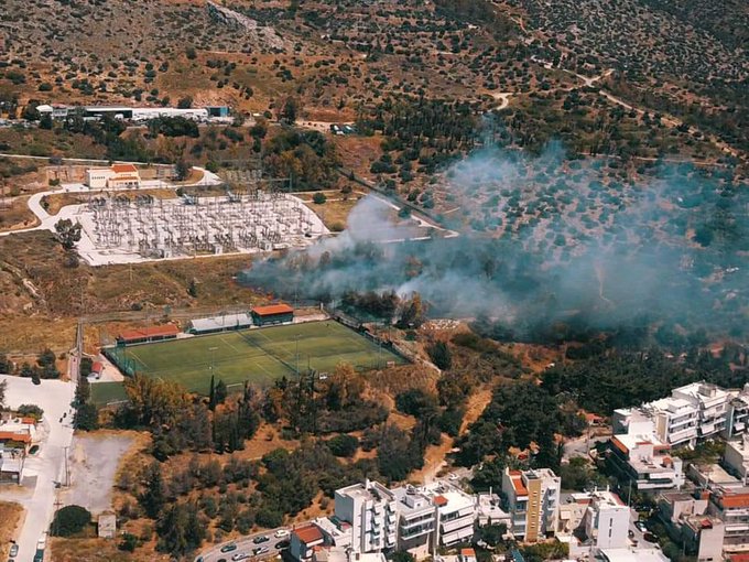 Πυρκαγιά εν υπαίθρω σύνορα Ηλιούπολης - Αργυρούπολης