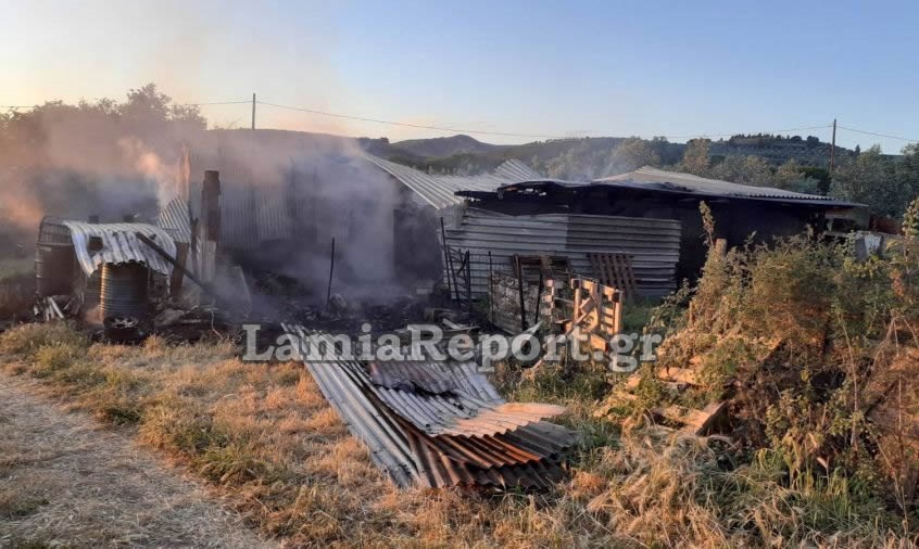 Πυρκαγιά σε στάνη στη Λοκρίδα Φθιώτιδας