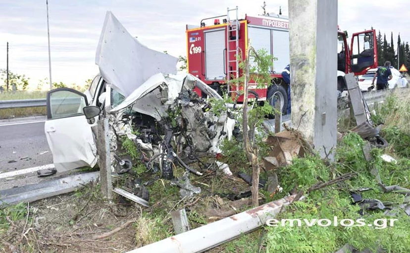 Σοκαριστικές εικόνες από τροχαίο δυστύχημα στην Ημαθία – Νεκρός ο 49χρονος οδηγός