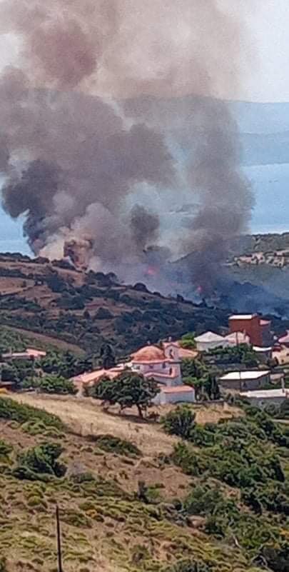 Πυρκαγιά ΤΩΡΑ σε δασική έκταση στον Πολυπόταμο Ευβοίας