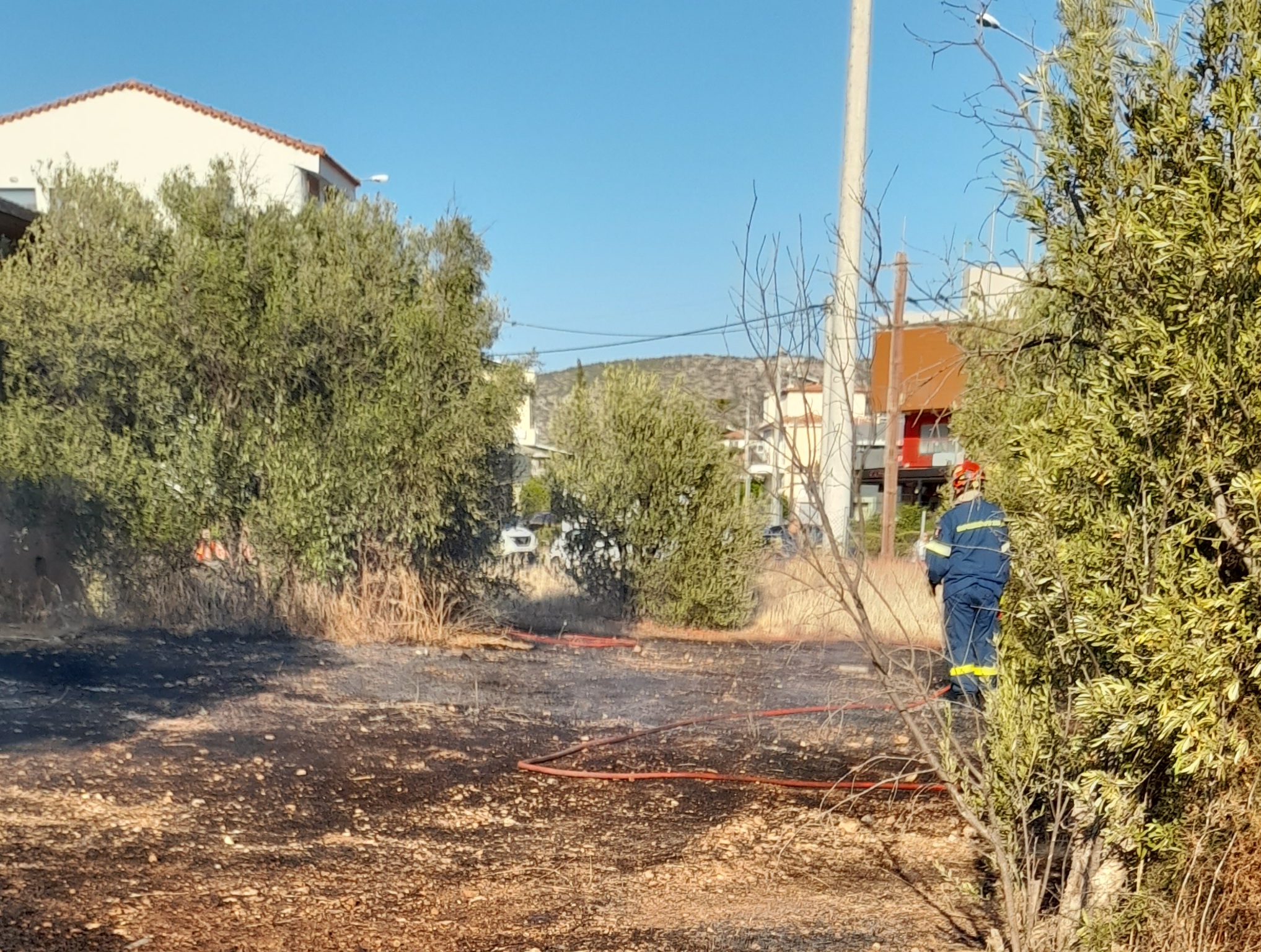 Φωτογραφικό υλικό από την πυρκαγιά στην βάρη Αττικής