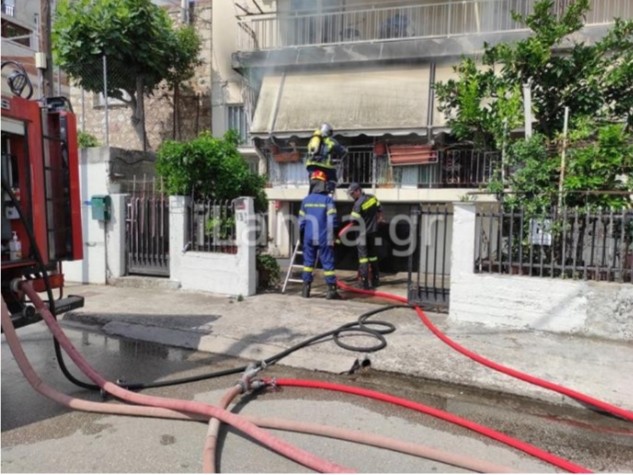 Λαμια:Πυρκαγιά σε ισόγειο διαμέρισμα που έμενε ηλικιωμένη γυναίκα (φωτο)
