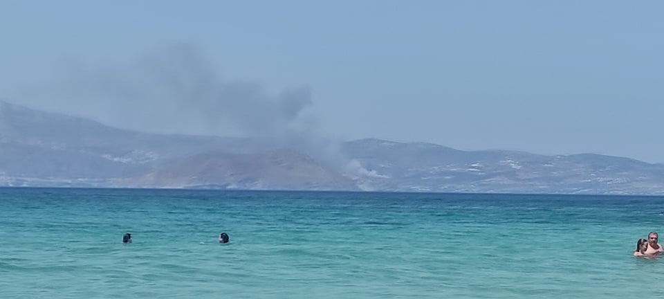 Πυρκαγιά ΤΩΡΑ σε χορτολιβαδική έκταση στην Πάρο (Φώτο)