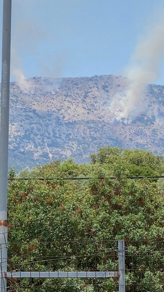 Πυρκαγιά ΤΩΡΑ στο Μονοδέντρι Χίου (Φώτο)