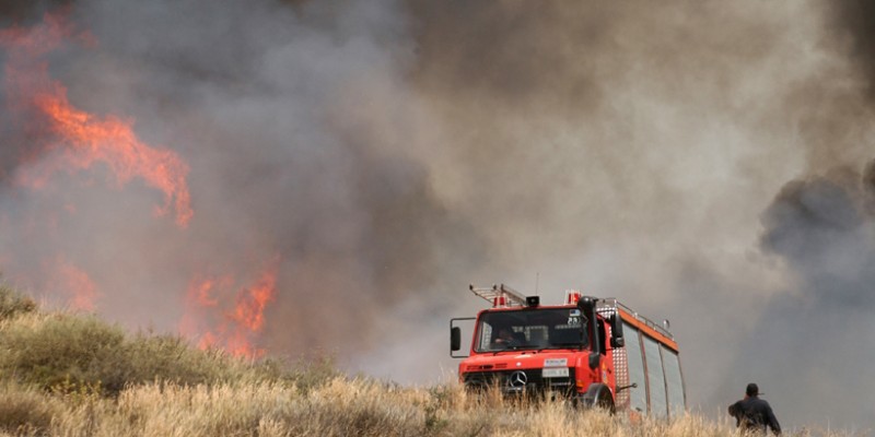 Πυρκαγιά σε εξέλιξη σε χορτολιβαδική έκταση στην Αχαία